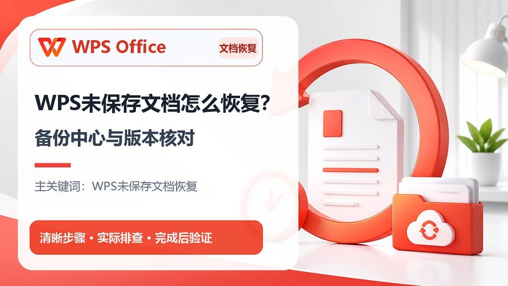 WPS备份中心恢复未保存文档